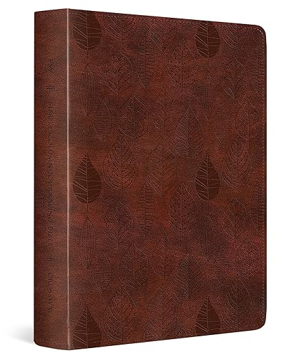 ESV Single Column Journaling Bible (TruTone, Chestnut, Leaves Design)